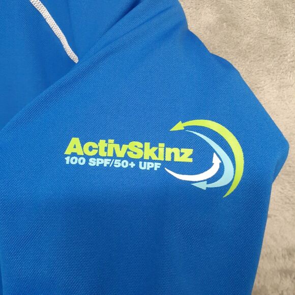 ActivSkinz Sun UV Protection Zone 100 SPF/50+UPF Unisex Blue Shirt Sz XL - Picture 4 of 7